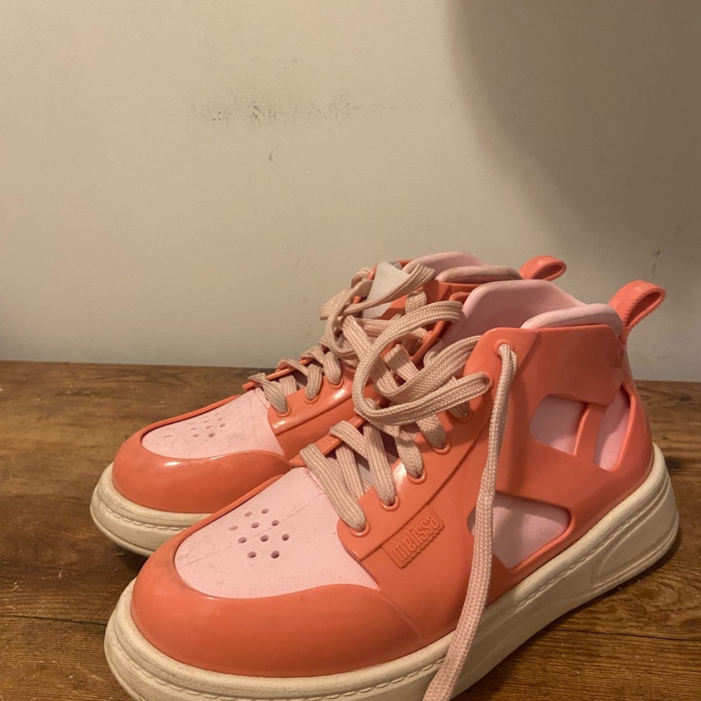 Melissa Sneakers – Pink/Coral, Size 8